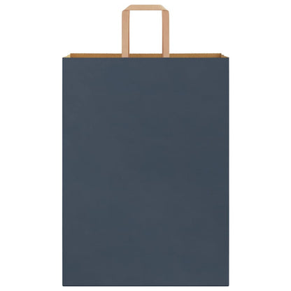 Paper Bags 250 pcs with Handles Blue 32x17x44 cm