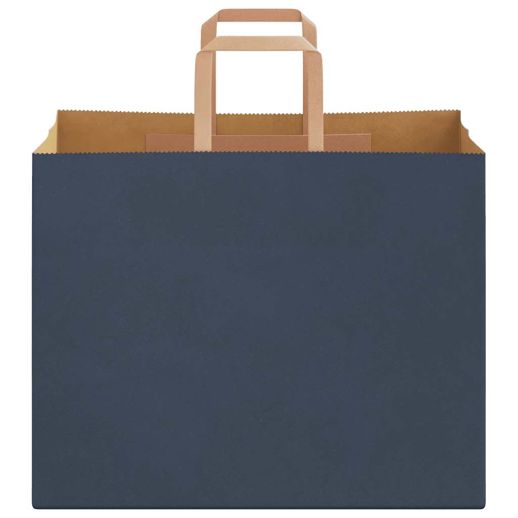 Paper Bags 250 pcs with Handles Blue 32x22x24 cm