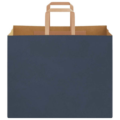 Paper Bags 250 pcs with Handles Blue 32x22x24 cm