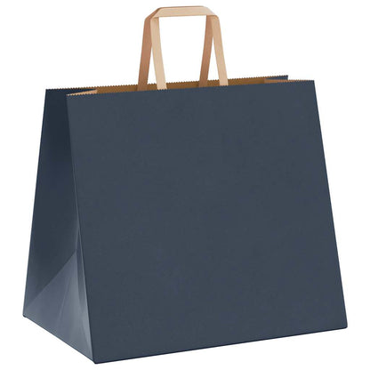Paper Bags 250 pcs with Handles Blue 32x22x28 cm
