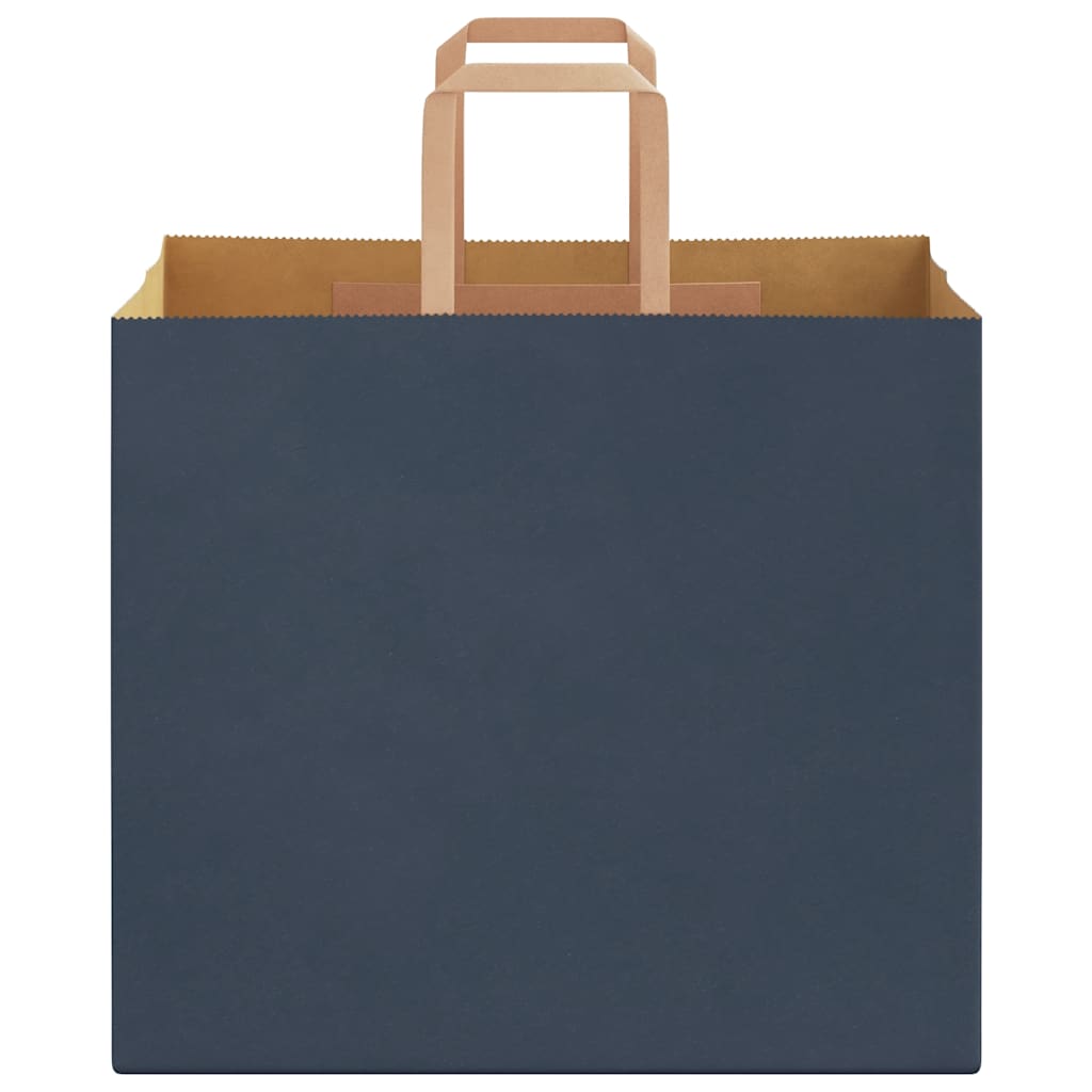 Paper Bags 250 pcs with Handles Blue 32x22x28 cm