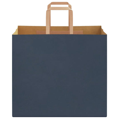 Paper Bags 250 pcs with Handles Blue 32x22x28 cm