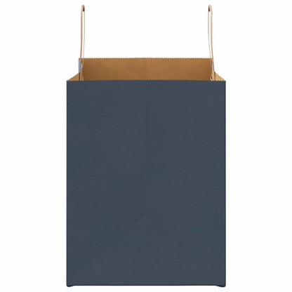 Paper Bags 250 pcs with Handles Blue 32x22x28 cm