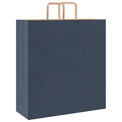 Paper Bags 250 pcs with Handles Blue 45x17x48 cm