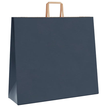 Paper Bags 250 pcs with Handles Blue 54x15x49 cm