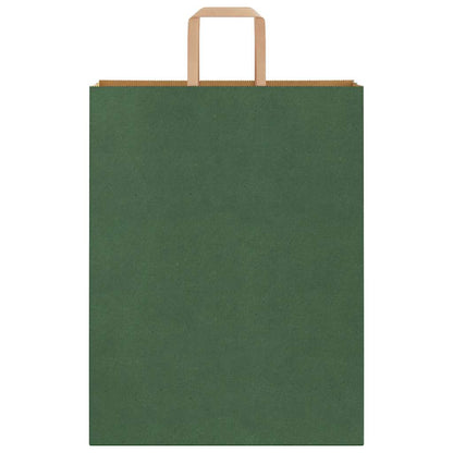 Paper Bags 50 pcs with Handles Green 32x12x42 cm