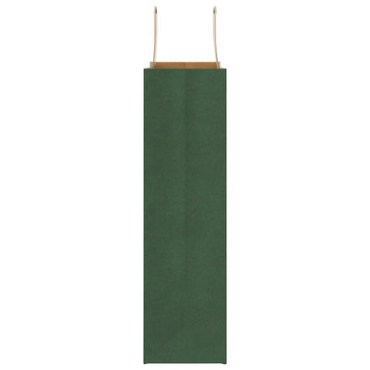 Paper Bags 50 pcs with Handles Green 32x12x42 cm