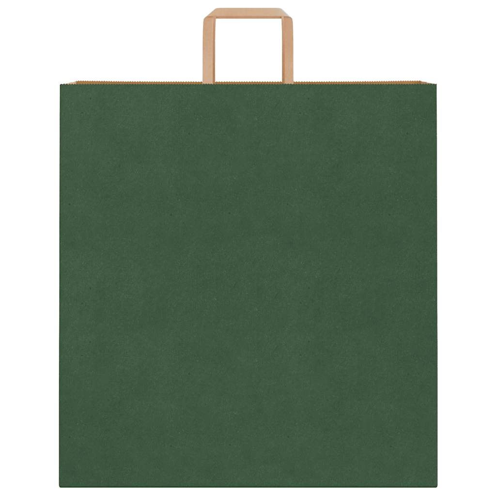 Paper Bags 250 pcs with Handles Green 45x17x48 cm