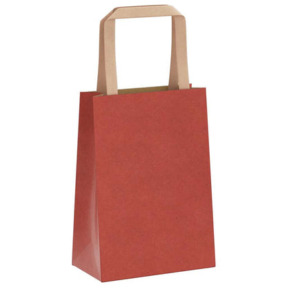 Paper Bags 50 pcs with Handles Red 15x8x21 cm