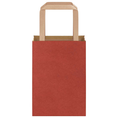 Paper Bags 50 pcs with Handles Red 15x8x21 cm