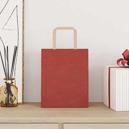Paper Bags 50 pcs with Handles Red 18x8x22 cm