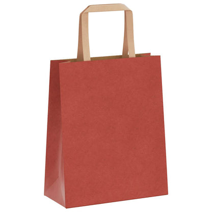 Paper Bags 50 pcs with Handles Red 18x8x22 cm