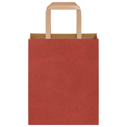 Paper Bags 50 pcs with Handles Red 18x8x22 cm