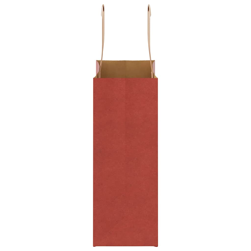 Paper Bags 50 pcs with Handles Red 18x8x22 cm