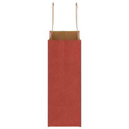 Paper Bags 50 pcs with Handles Red 18x8x22 cm