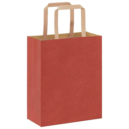 Paper Bags 50 pcs with Handles Red 18x8x22 cm
