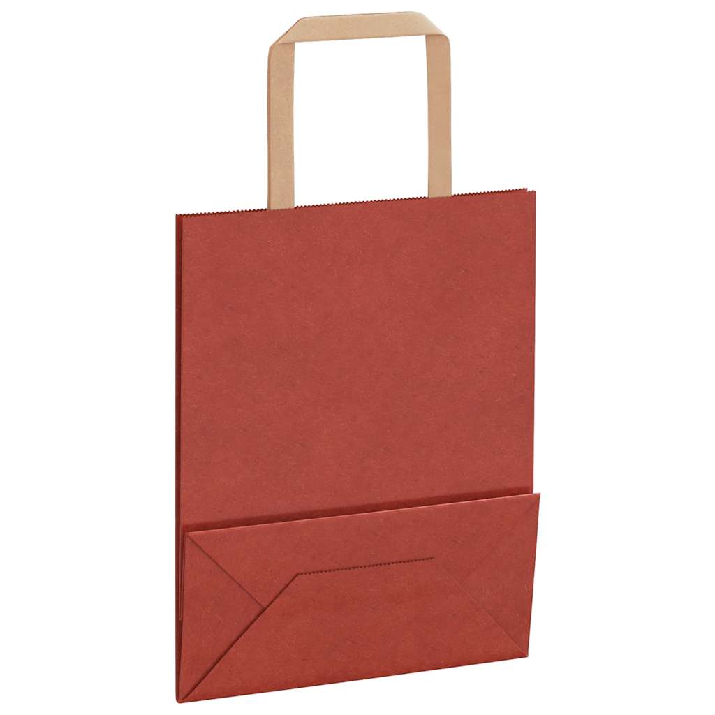 Paper Bags 50 pcs with Handles Red 18x8x22 cm