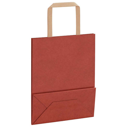 Paper Bags 50 pcs with Handles Red 18x8x22 cm