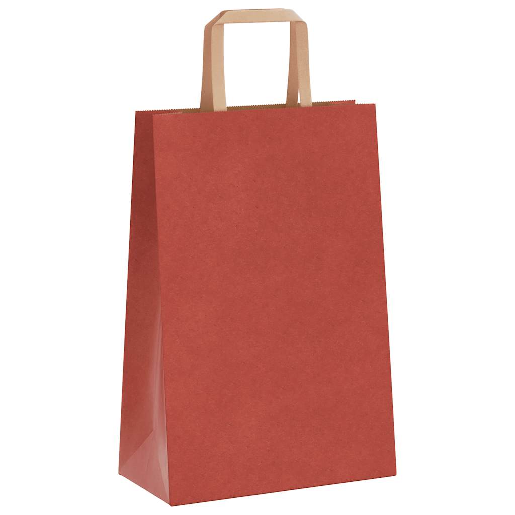 Paper Bags 50 pcs with Handles Red 21x11x31 cm