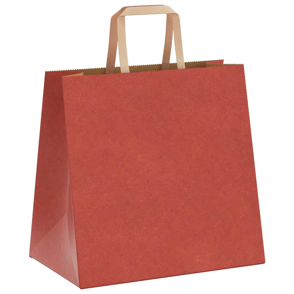 Paper Bags 50 pcs with Handles Red 26x17x25 cm