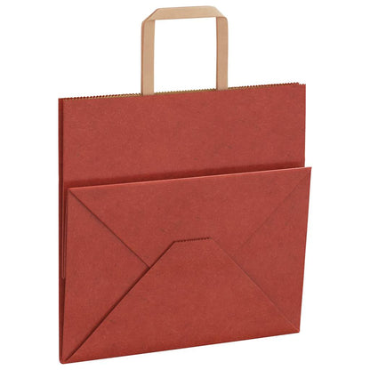 Paper Bags 50 pcs with Handles Red 26x17x25 cm