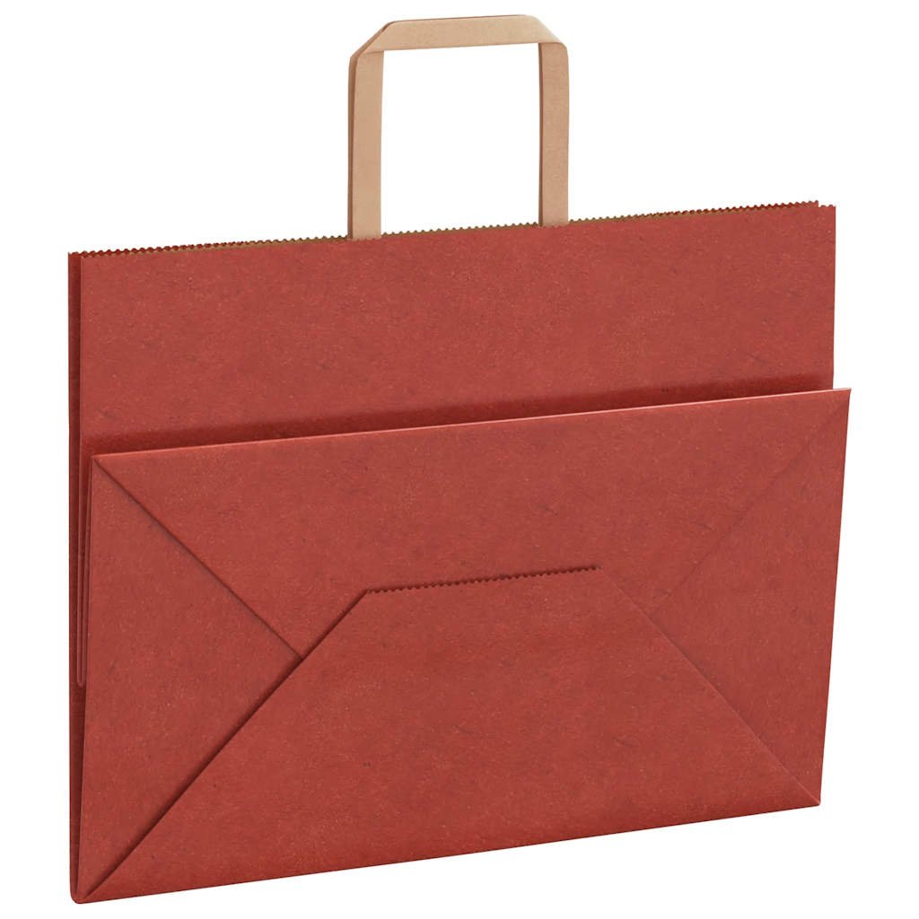Paper Bags 50 pcs with Handles Red 32x17x25 cm