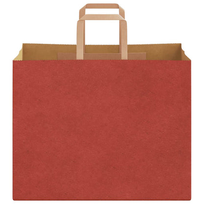 Paper Bags 50 pcs with Handles Red 32x22x24 cm