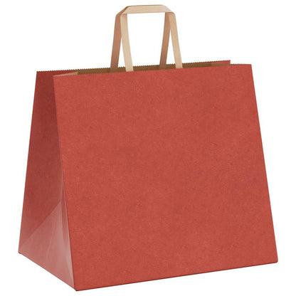 Paper Bags 50 pcs with Handles Red 32x22x28 cm