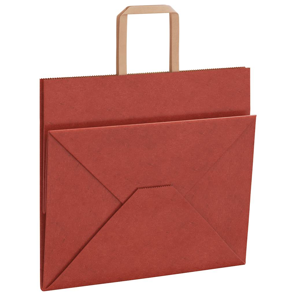 Paper Bags 50 pcs with Handles Red 32x22x28 cm