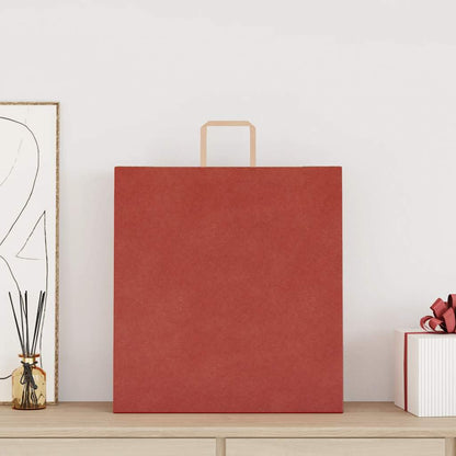 Paper Bags 50 pcs with Handles Red 45x17x48 cm