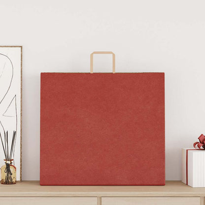 Paper Bags 50 pcs with Handles Red 54x15x49 cm