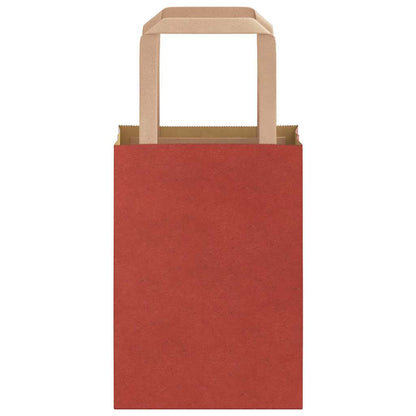 Paper Bags 250 pcs with Handles Red 15x8x21 cm