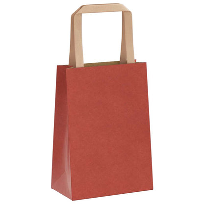 Paper Bags 250 pcs with Handles Red 15x8x21 cm
