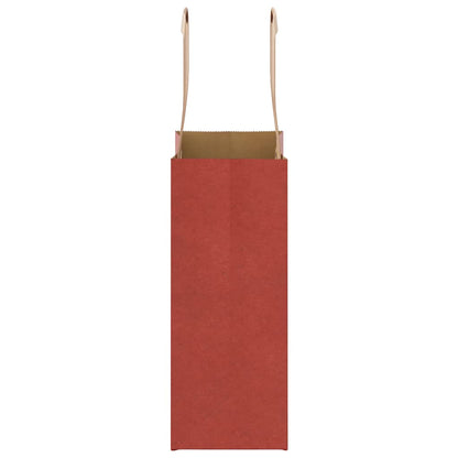 Paper Bags 250 pcs with Handles Red 15x8x21 cm