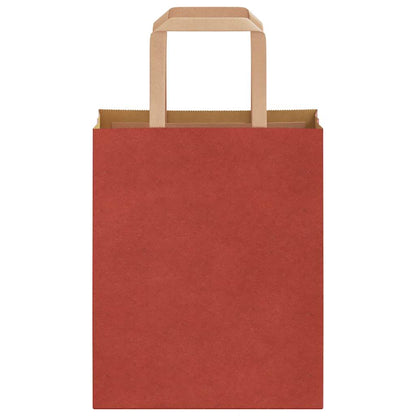 Paper Bags 250 pcs with Handles Red 18x8x22 cm