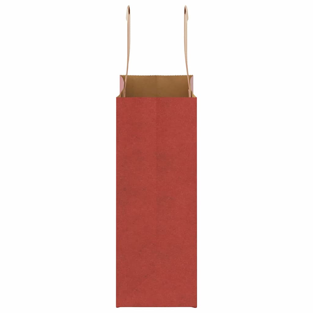 Paper Bags 250 pcs with Handles Red 18x8x22 cm