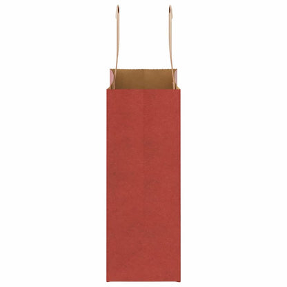 Paper Bags 250 pcs with Handles Red 18x8x22 cm