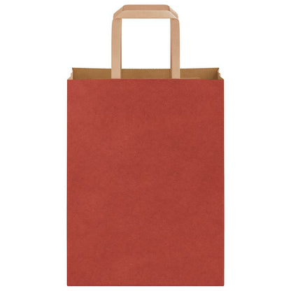Paper Bags 250 pcs with Handles Red 21x11x28 cm