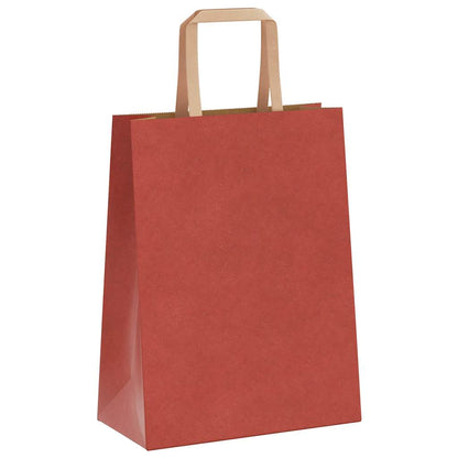 Paper Bags 250 pcs with Handles Red 21x11x28 cm
