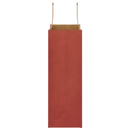 Paper Bags 250 pcs with Handles Red 21x11x31 cm