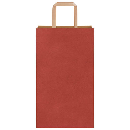 Paper Bags 250 pcs with Handles Red 21x11x36 cm