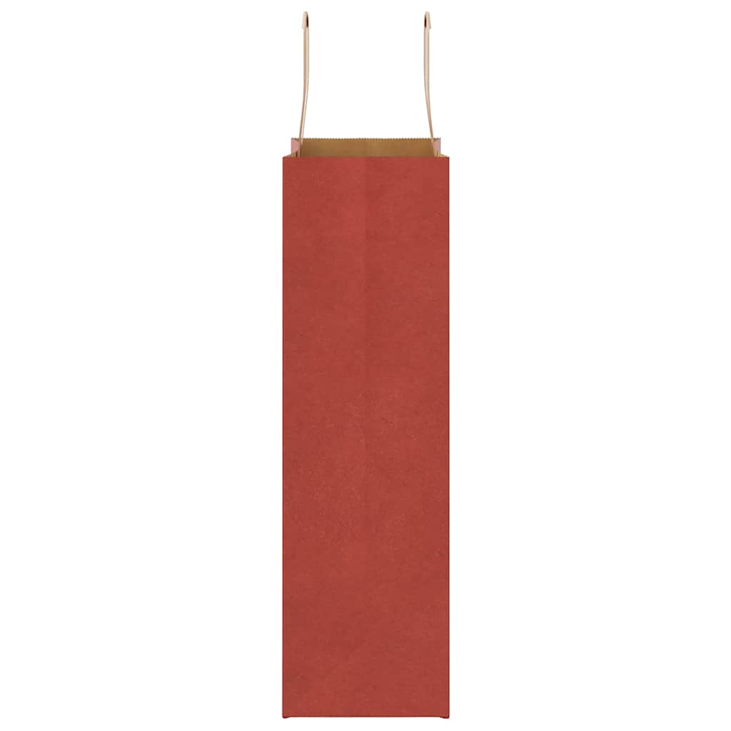 Paper Bags 250 pcs with Handles Red 21x11x36 cm