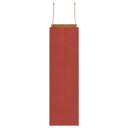 Paper Bags 250 pcs with Handles Red 21x11x36 cm