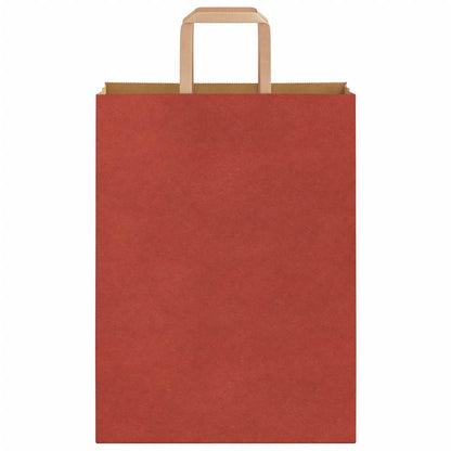Paper Bags 250 pcs with Handles Red 26x12x35 cm