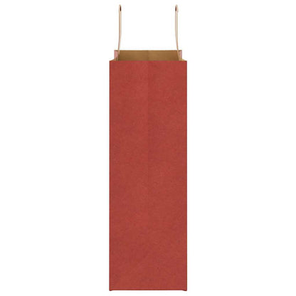 Paper Bags 250 pcs with Handles Red 26x12x35 cm