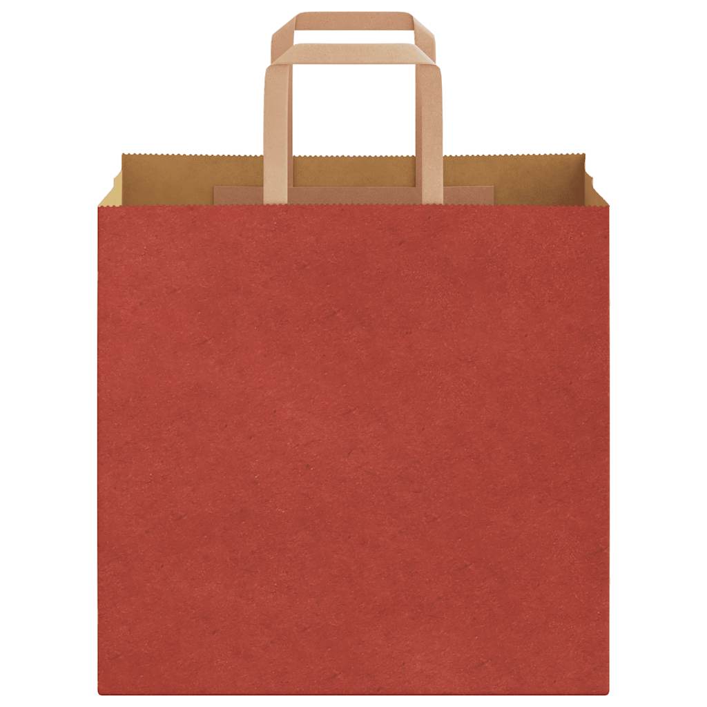 Paper Bags 250 pcs with Handles Red 26x17x25 cm