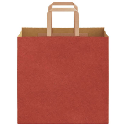 Paper Bags 250 pcs with Handles Red 26x17x25 cm