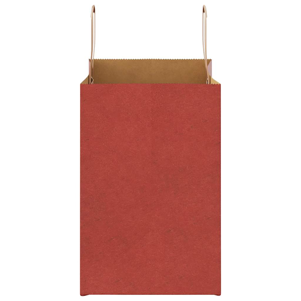 Paper Bags 250 pcs with Handles Red 26x17x25 cm