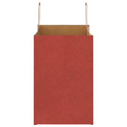 Paper Bags 250 pcs with Handles Red 26x17x25 cm