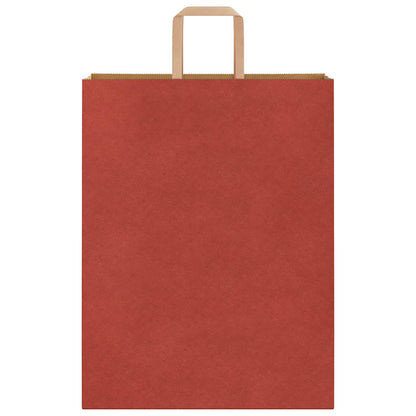 Paper Bags 250 pcs with Handles Red 32x12x42 cm